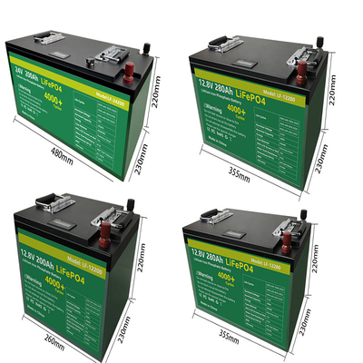 paquet de batterie de 12V 24V LiFePO4 100A 200A avec Shell en plastique