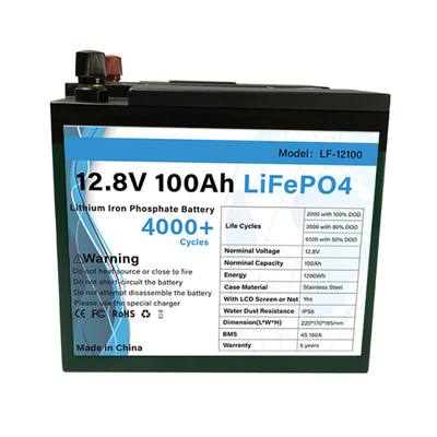 paquet de batterie de 12V 100A LiFePO4 pour le stockage à énergie solaire