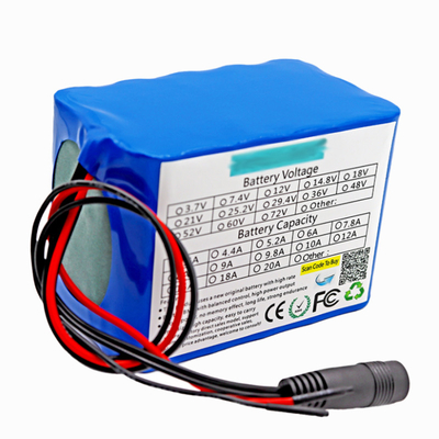 fil de conseil de protection de circuit de carte PCB de 12V 10Ah 18650 Li Lon Battery Pack With