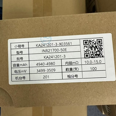 21700 piles au lithium-ion, capacité 5000 mAh, débit de 3C 15A.